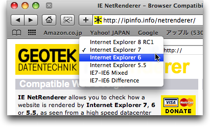 netrenderer IE 旧バージョンでも確認できる