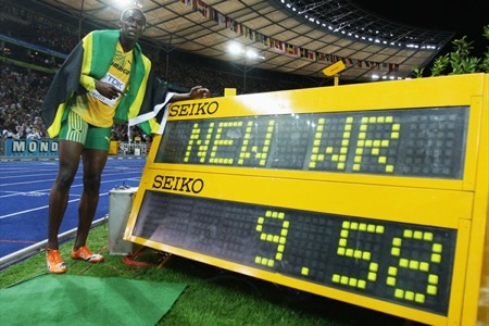 世界新記録 100m ウサイン ボルト 9.58